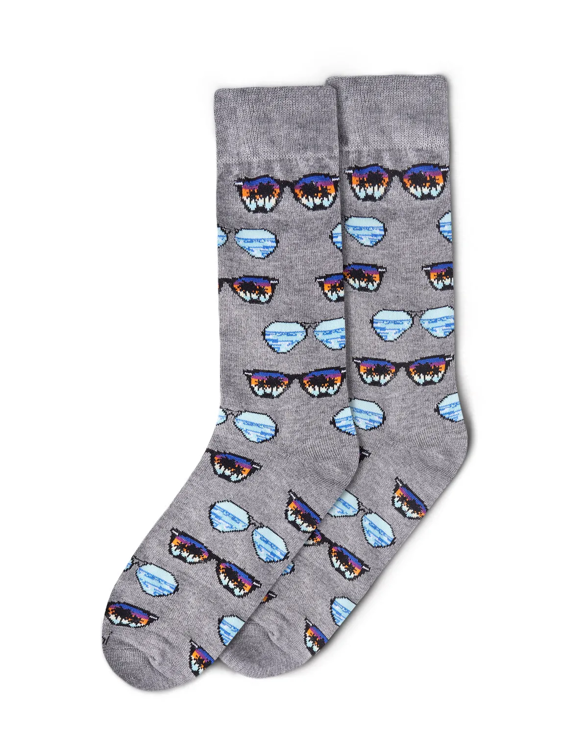 Men's Cool Sunglasses Bamboo Blend Novelty Crew Sock