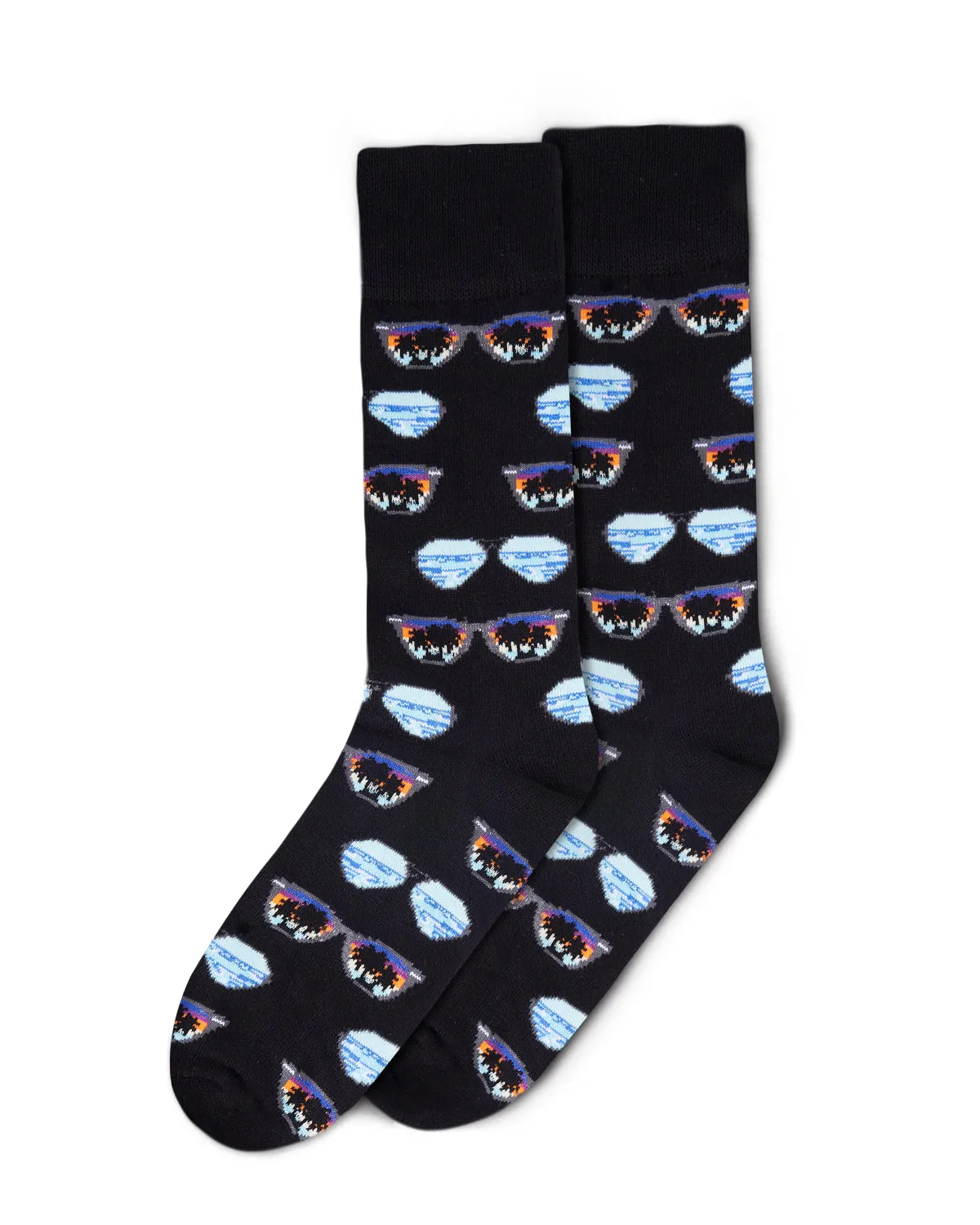 Men's Cool Sunglasses Bamboo Blend Novelty Crew Sock