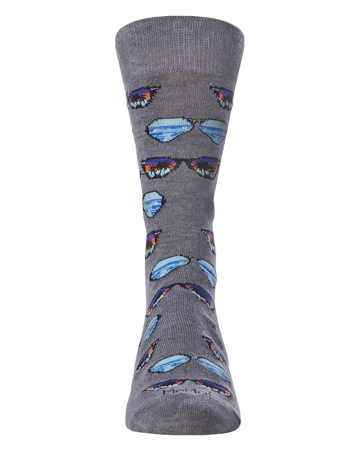 Men's Cool Sunglasses Bamboo Blend Novelty Crew Sock
