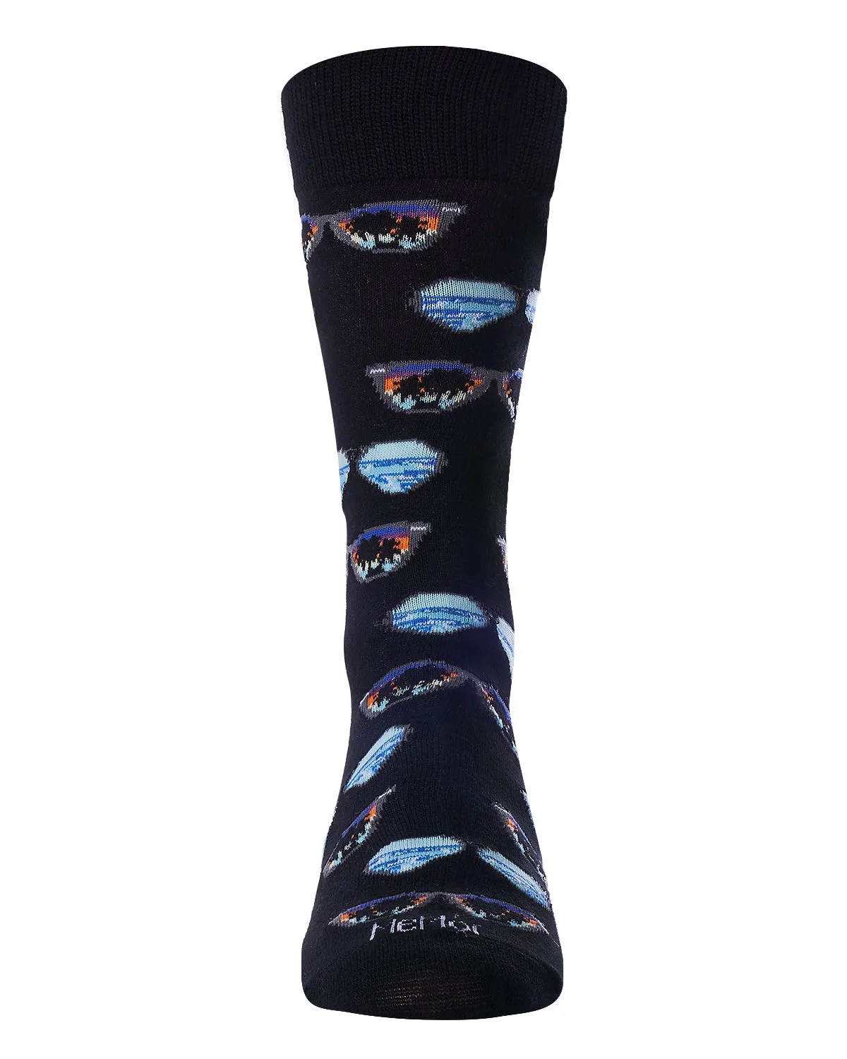 Men's Cool Sunglasses Bamboo Blend Novelty Crew Sock
