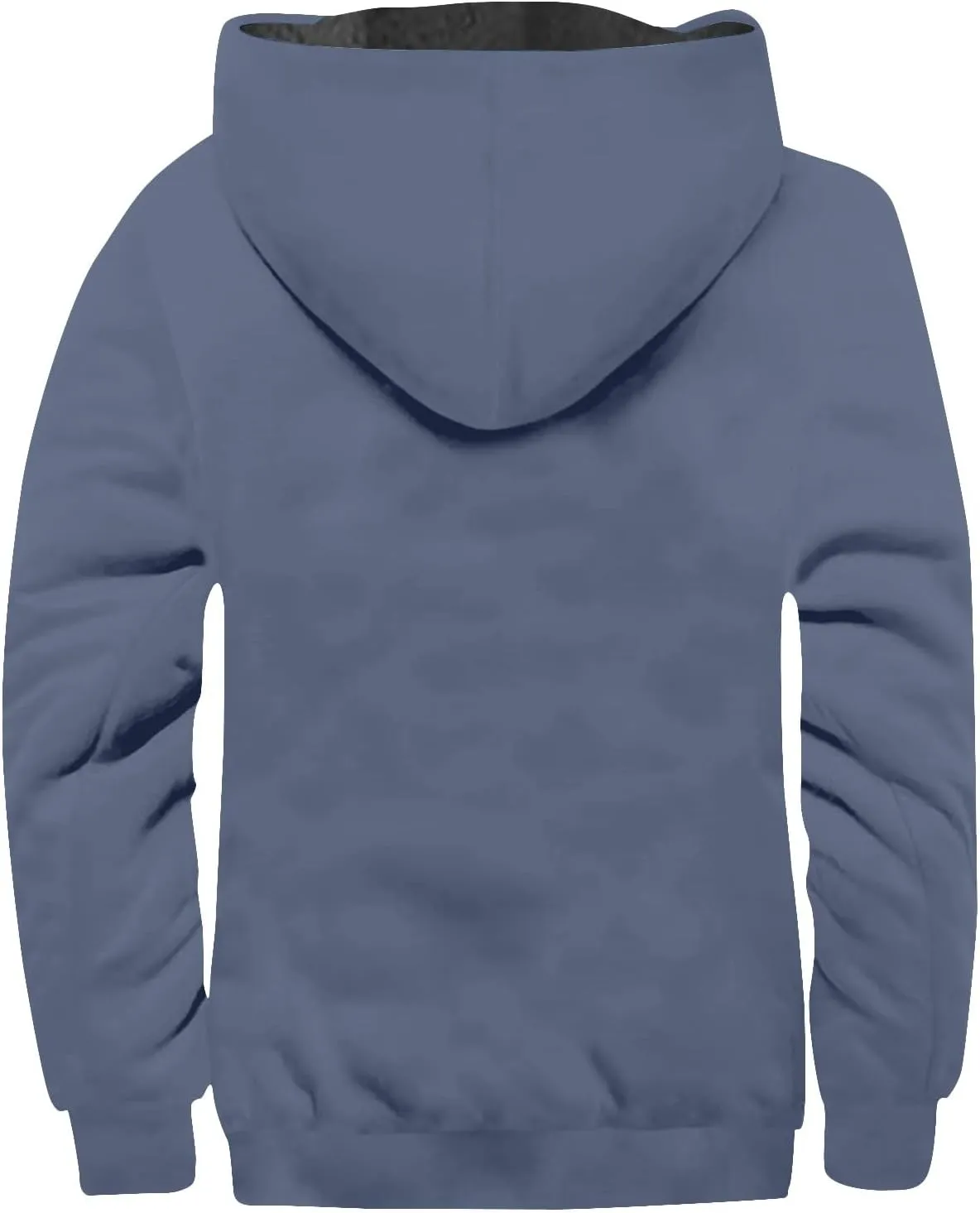 Mens Heavyweight Winter Hoodie Jacket Stylish Zip Up Warm Fleece Sherpa Lined Coats With Pockets, S-8XL