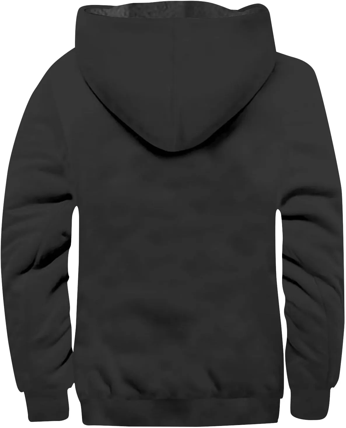 Mens Heavyweight Winter Hoodie Jacket Stylish Zip Up Warm Fleece Sherpa Lined Coats With Pockets, S-8XL