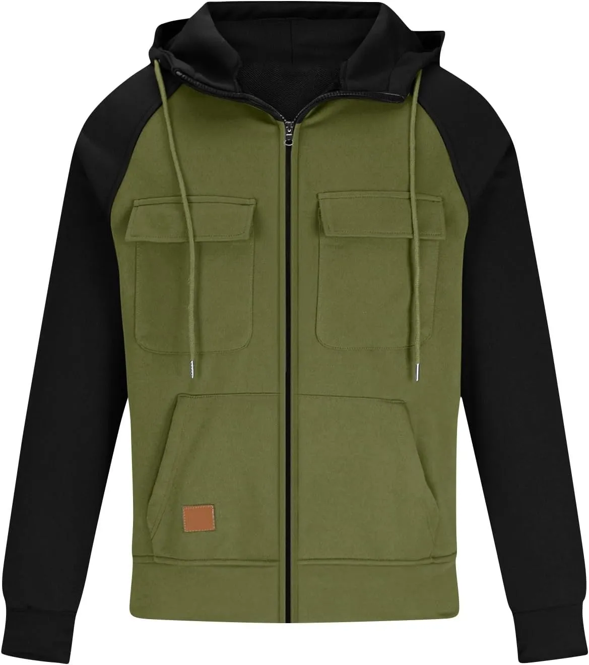 Men's Hoodie Full Zip Up Sweatshirt with Pockets Durable and Comfortable Outdoor Jackets for Men