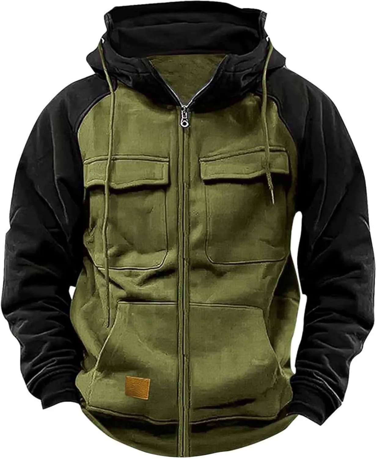 Men's Hoodie Full Zip Up Sweatshirt with Pockets Durable and Comfortable Outdoor Jackets for Men