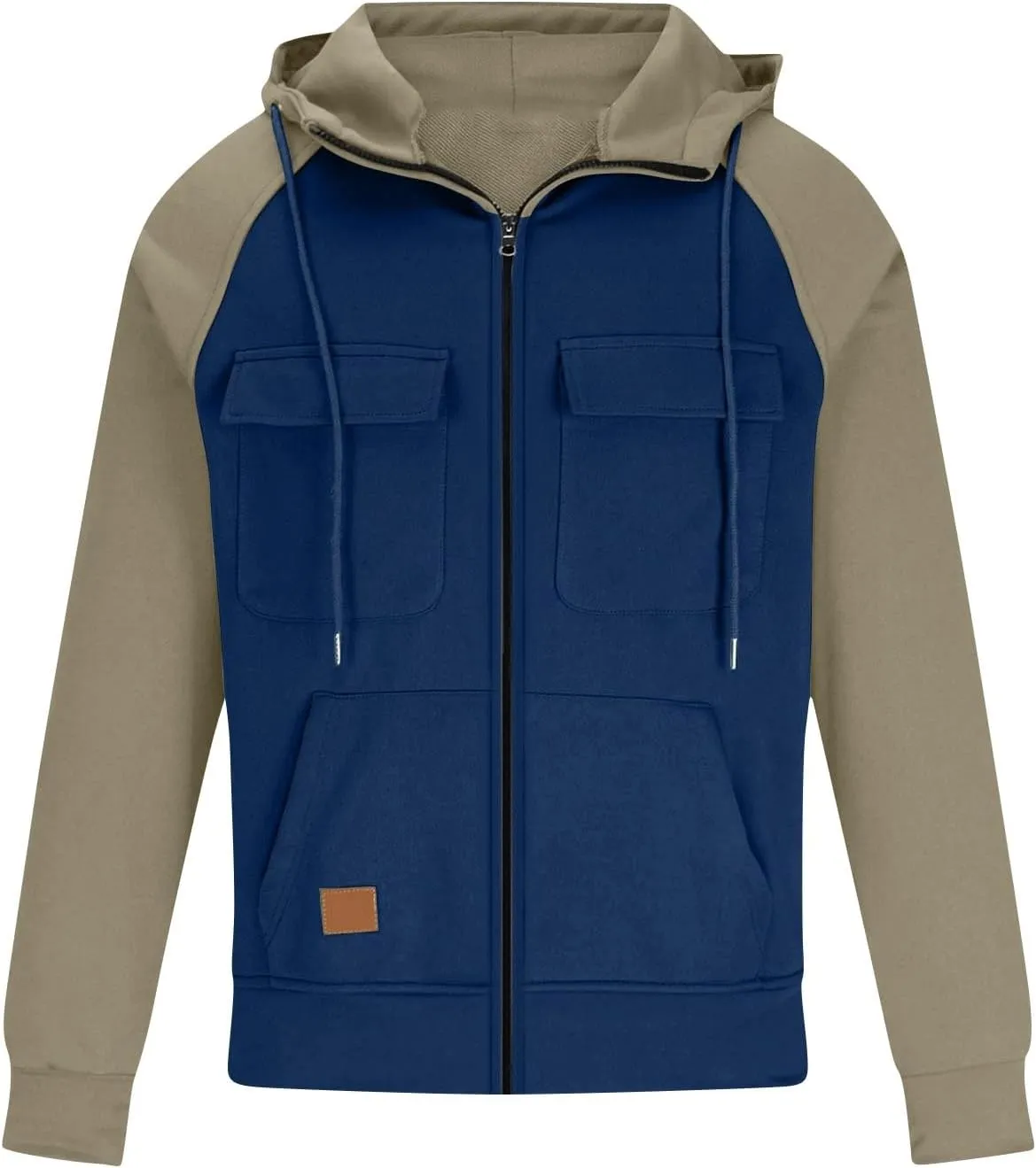 Men's Hoodie Full Zip Up Sweatshirt with Pockets Durable and Comfortable Outdoor Jackets for Men