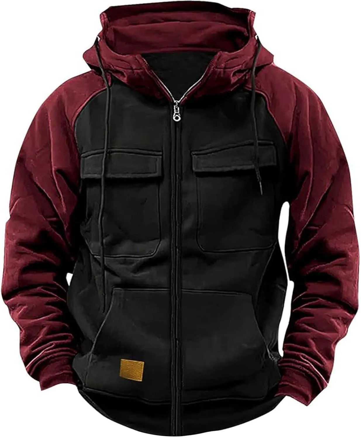 Men's Hoodie Full Zip Up Sweatshirt with Pockets Durable and Comfortable Outdoor Jackets for Men