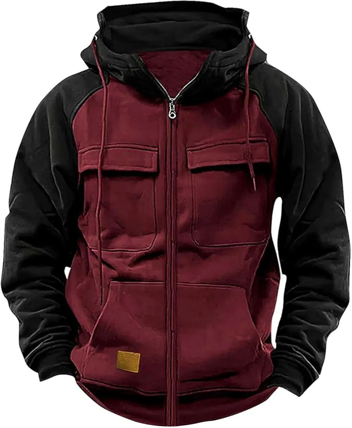 Men's Hoodie Full Zip Up Sweatshirt with Pockets Durable and Comfortable Outdoor Jackets for Men