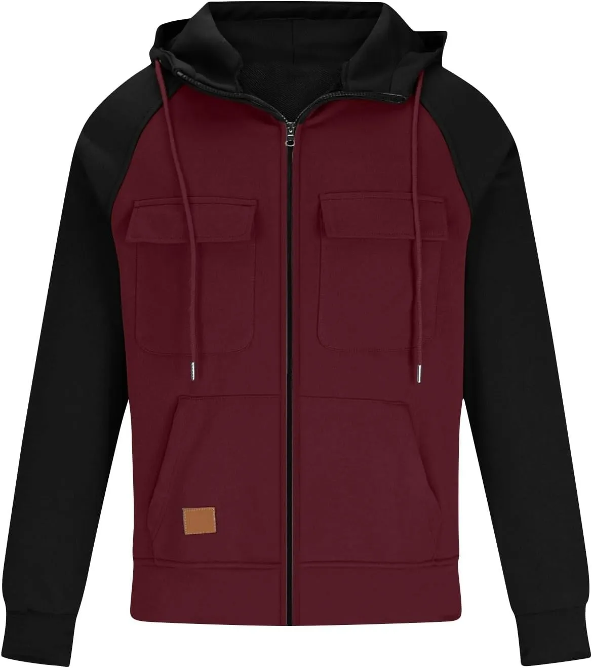 Men's Hoodie Full Zip Up Sweatshirt with Pockets Durable and Comfortable Outdoor Jackets for Men