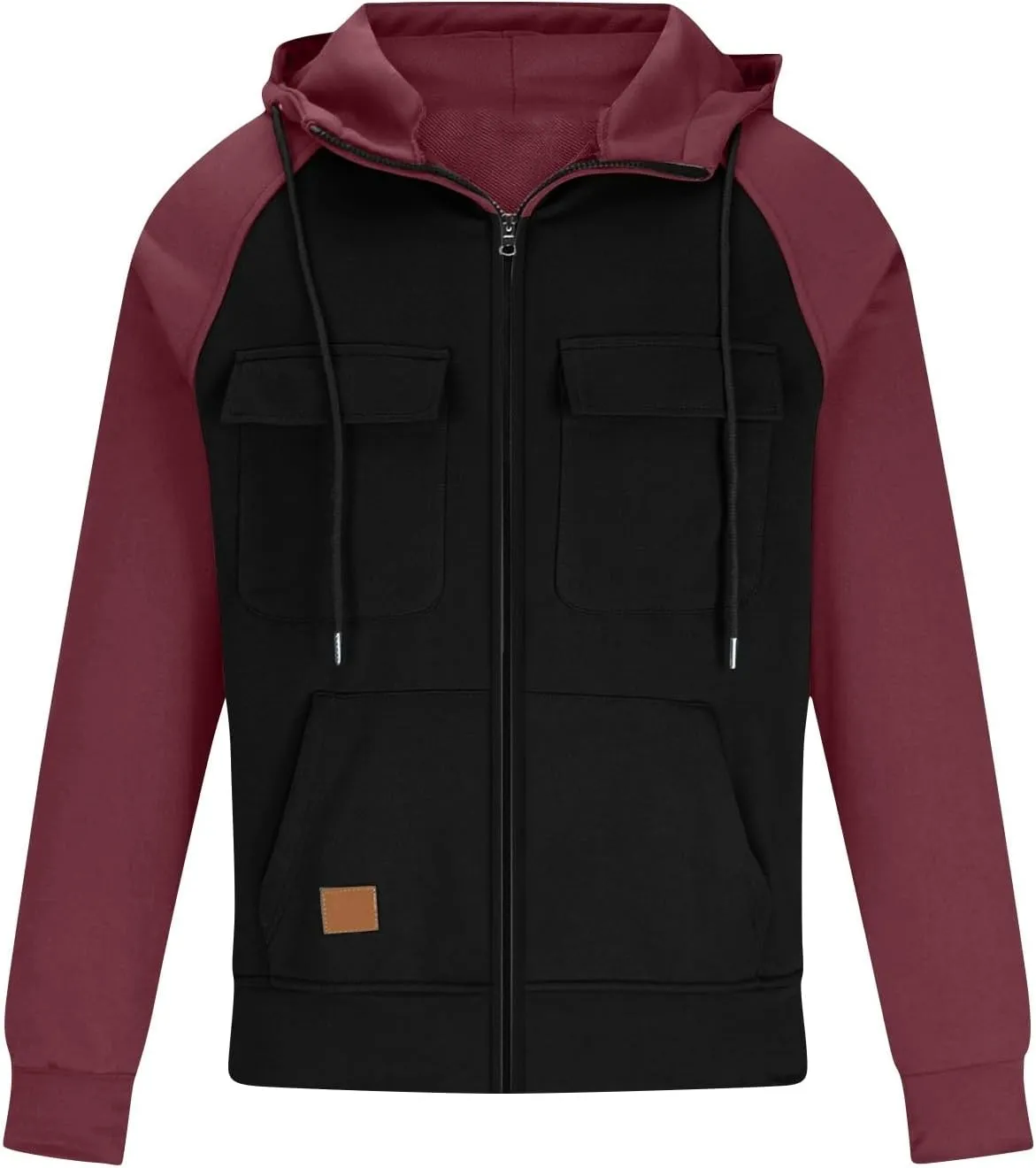 Men's Hoodie Full Zip Up Sweatshirt with Pockets Durable and Comfortable Outdoor Jackets for Men
