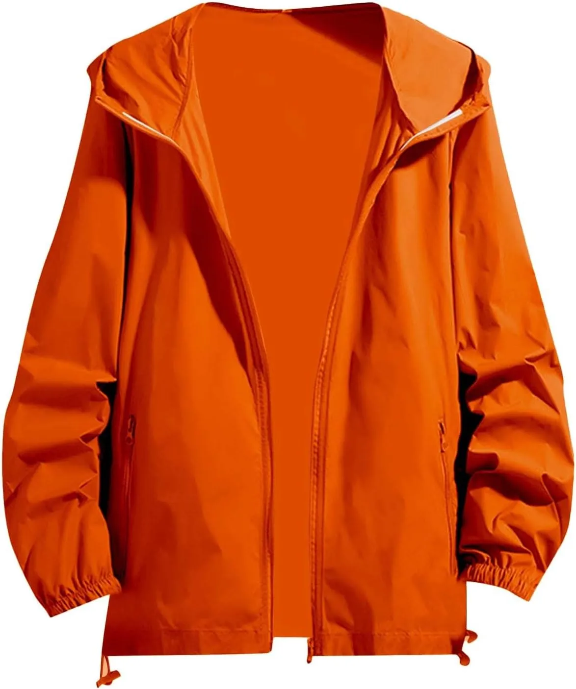 Men's Hoodie Jacket Thin Lightweight Rain Jacket Windproof Fall Casual UV Sun Protection Travel Sportswear