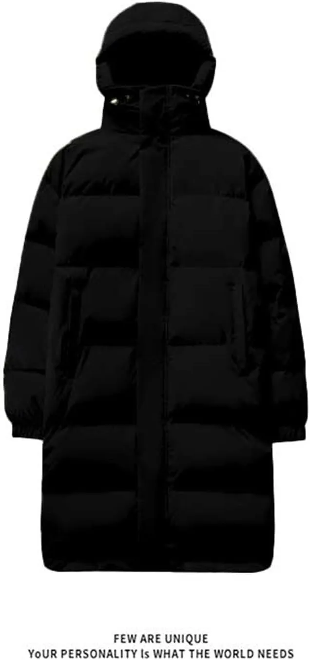 Men's Insulated Synthetic Down Puffer Jacket Men's Winter Windproof Warm Solid Color Insulated for Ski Hiking Travel