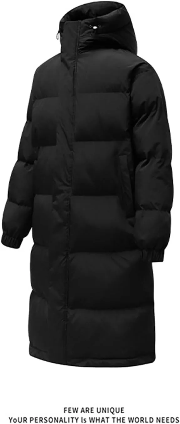 Men's Insulated Synthetic Down Puffer Jacket Men's Winter Windproof Warm Solid Color Insulated for Ski Hiking Travel