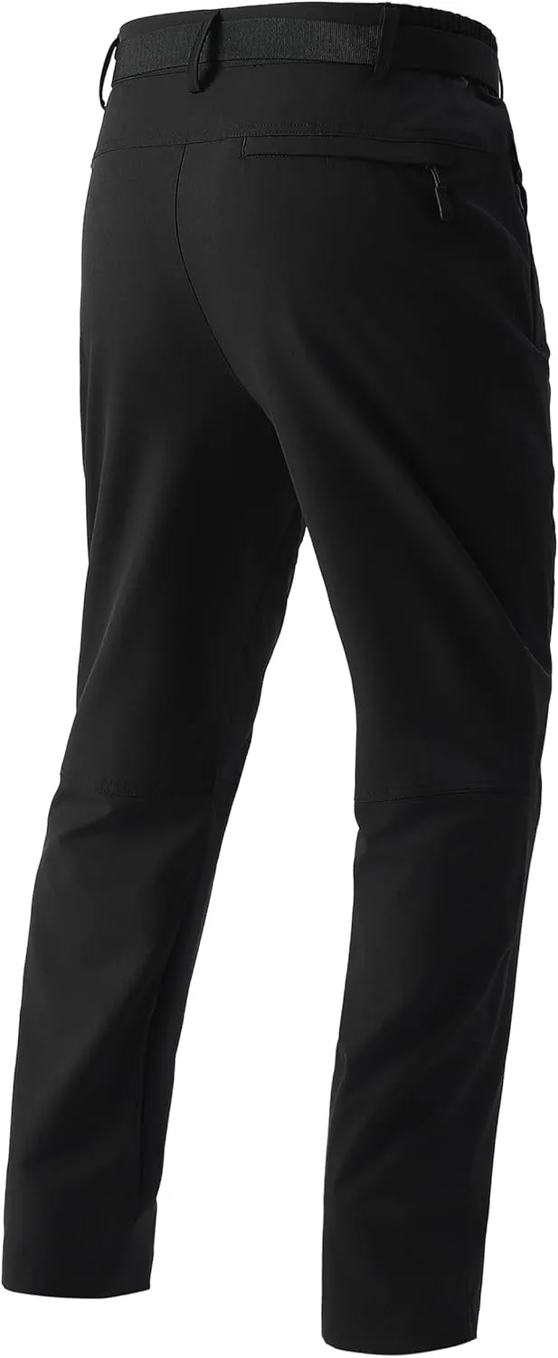 Men's Lightweight Hiking Pants Quick-Dry Waterproof Outdoor Cargo Pants with Stretchable Waist