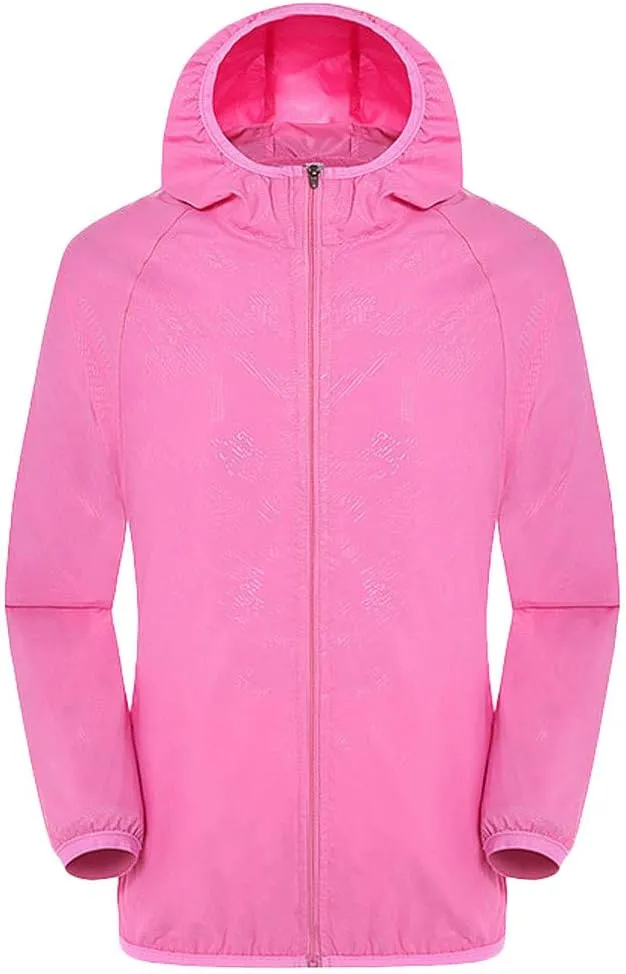 Mens Lightweight Packable Windbreaker Jacket Quick Dry Breathable Outdoor Jackets Full Zip Sun Protection Hoodies