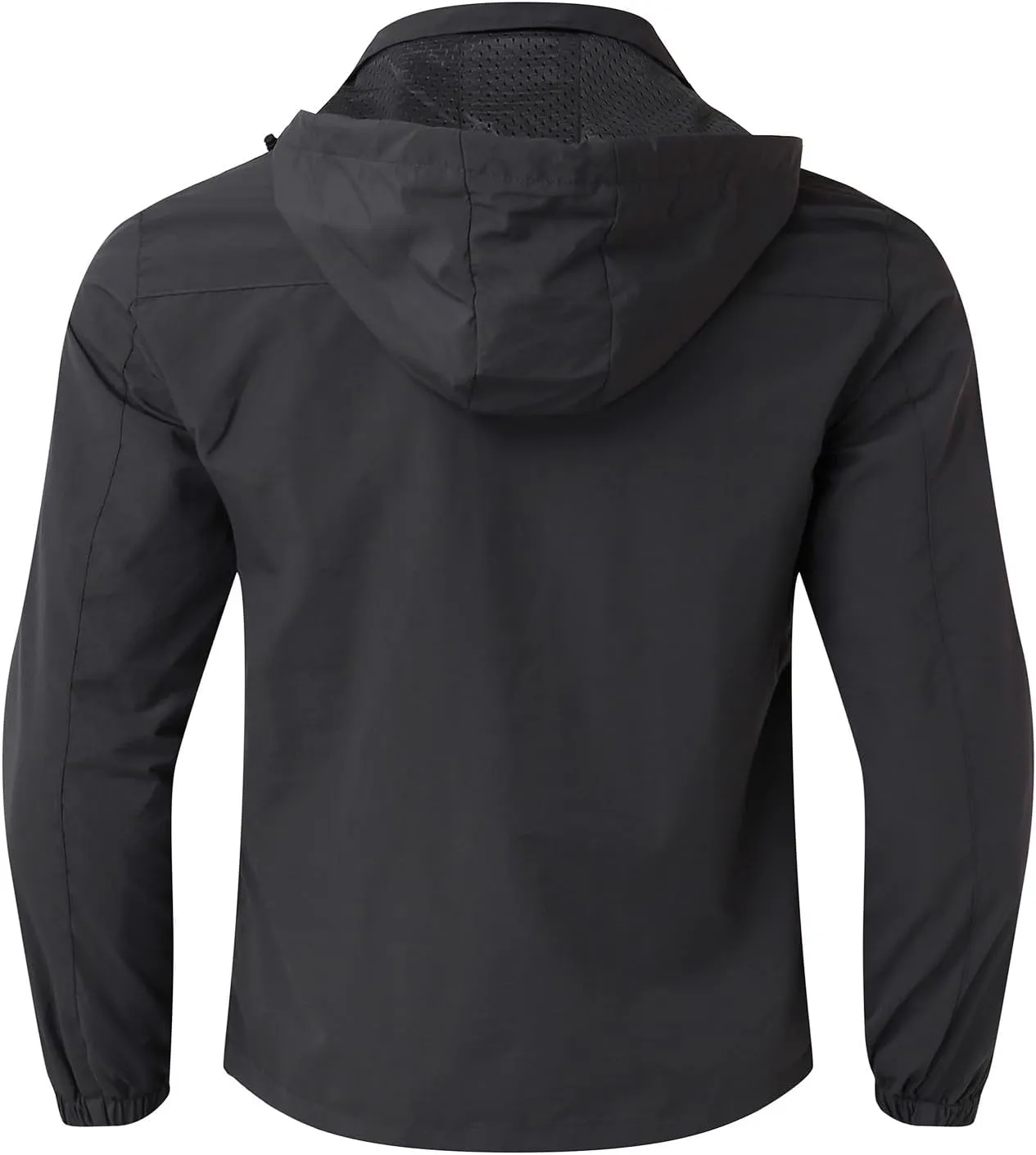 Men's Lightweight Waterproof Rain Jacket Packable Shell Jacket Raincoat Hood for Hiking Travel Outdoor Windbreaker