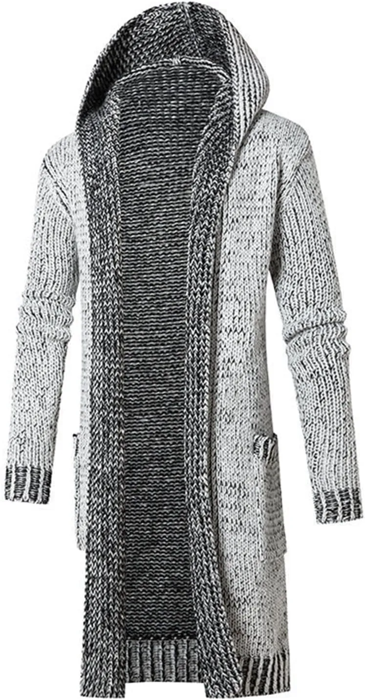 Mens Long Sleeve Stand Cardigan Sweaters Button Down Knitted Sweater Classic Sweater for Men Men's Jackets