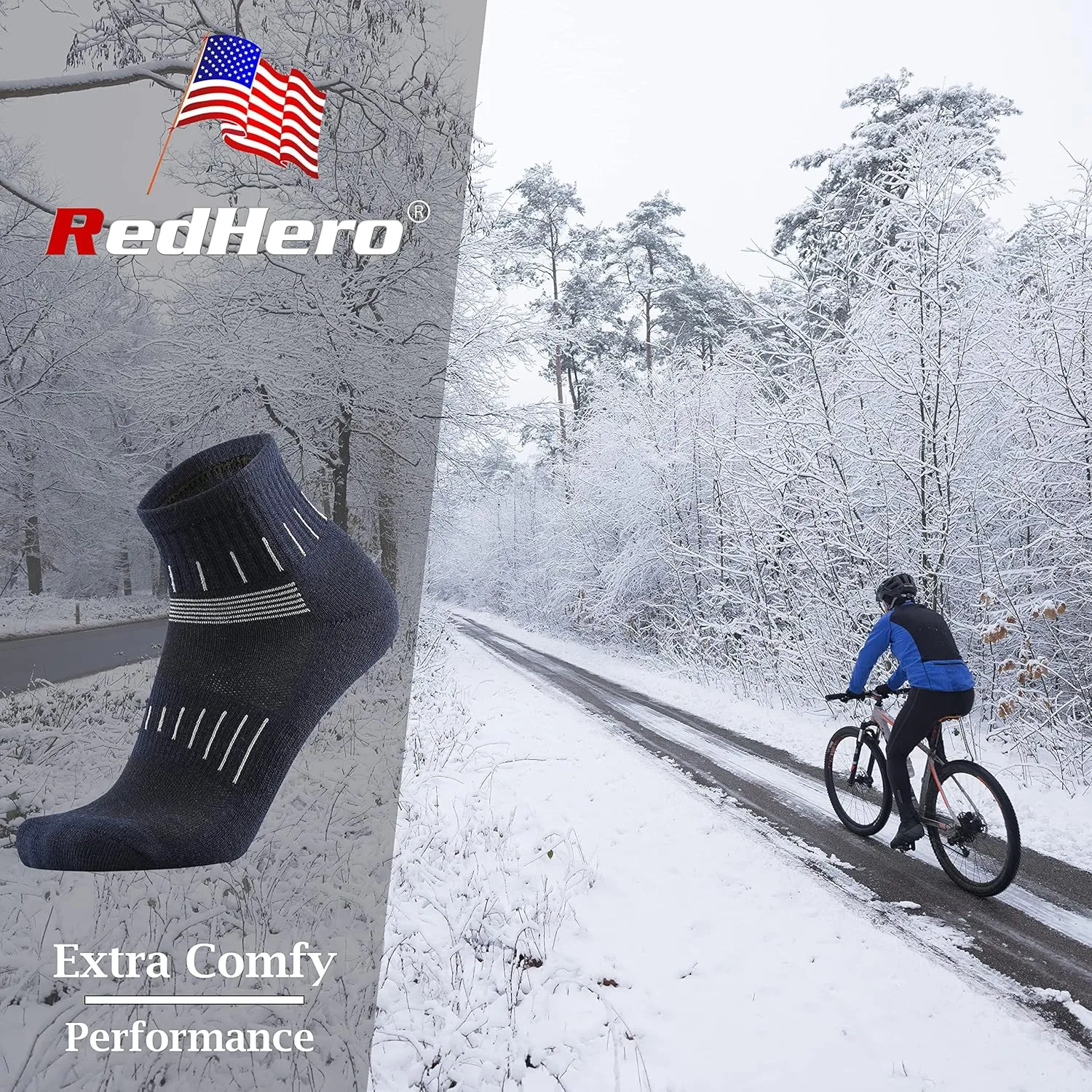 Men's Merino Wool Cushion Low Cut Quarter Socks Outdoor Hiking Hike Light Trail Running Performance Moisture Control