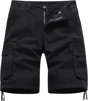 Mens Outdoor Casual Expandable Waist Lightweight Water Resistant Quick Dry Fishing Hiking Shorts Cargo Stretch Short Shorts