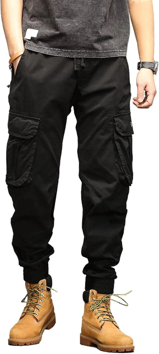 Men's Outdoor Casual Quick Drying Lightweight Hiking Cargo Pants with 8 Pockets Hiking Fishing Zip Cargo Pants Work Trousers
