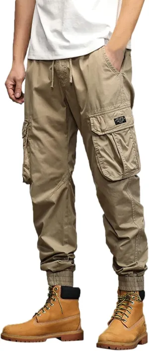 Men's Outdoor Casual Quick Drying Lightweight Hiking Cargo Pants with 8 Pockets Hiking Fishing Zip Cargo Pants Work Trousers