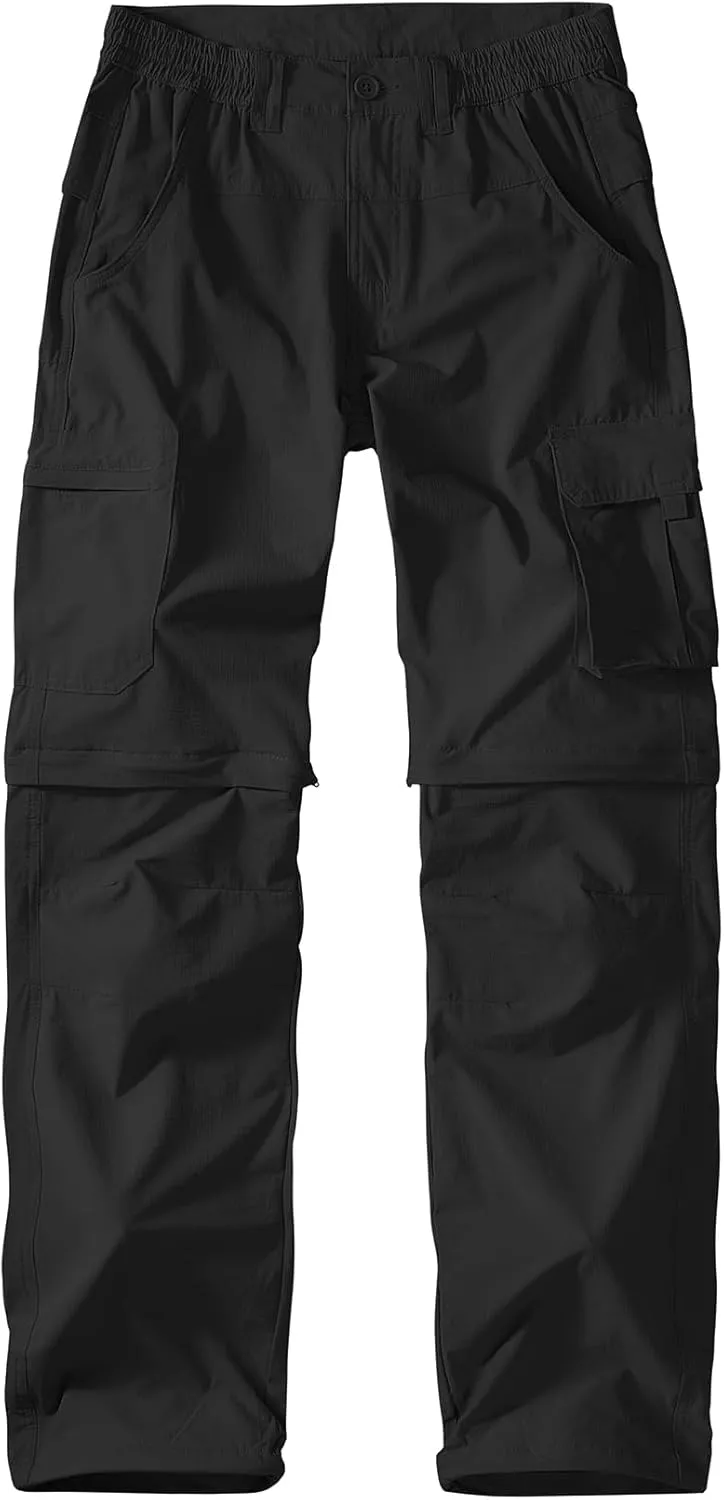 Men's Outdoor Quick Dry Convertible Lightweight Hiking Fishing Zip Off Safari Trousers