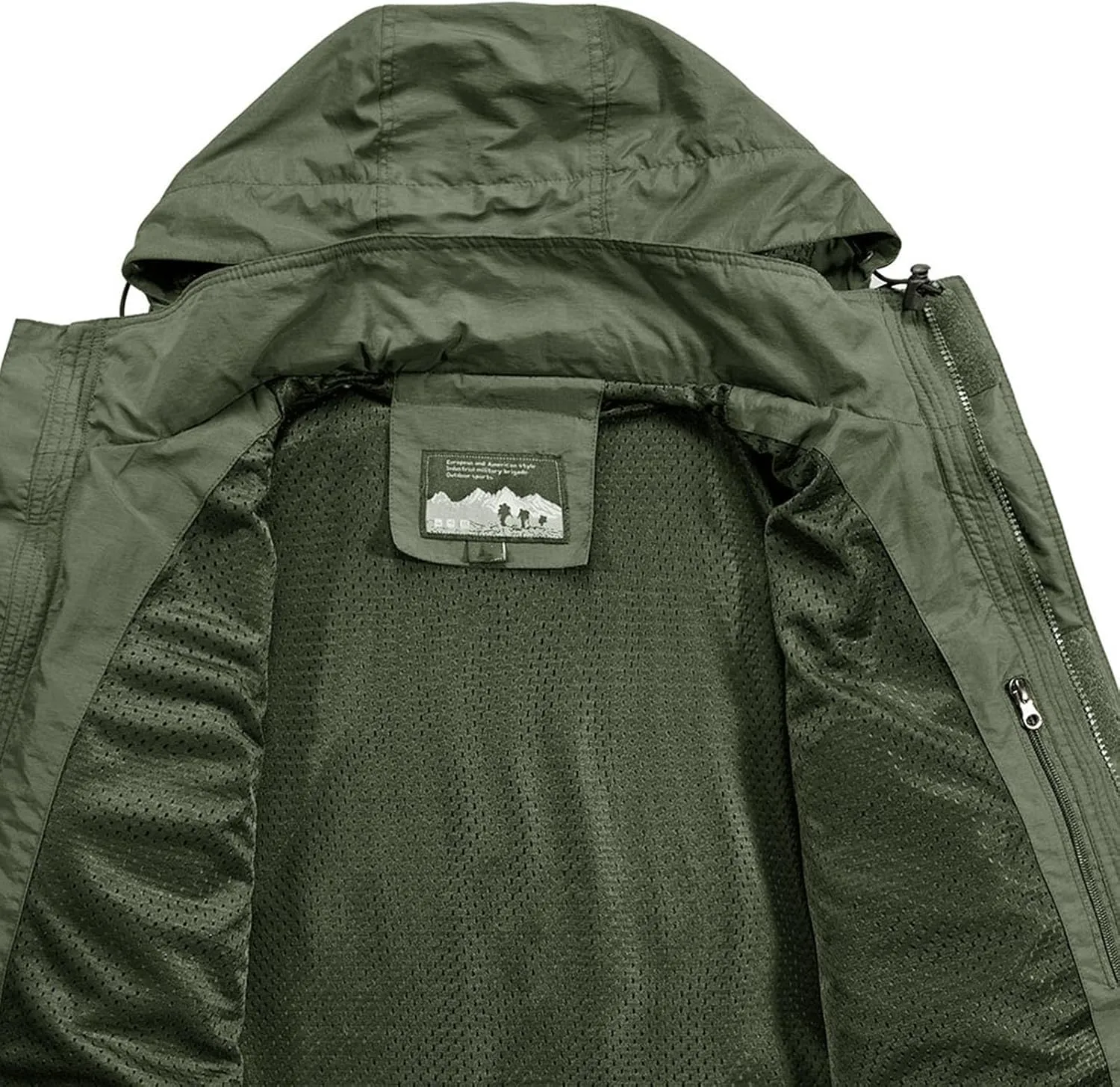 Men's Outdoor Waterproof Soft Shell Hooded Military Special Ops Military Tactical Rain Jackets with Multi Pockets