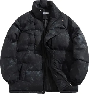 Men's Parkas Thick Plush Warm Winter Casual Jacket Stand Collar Windbreaker Solid Color Outerwear Outdoor Jackets