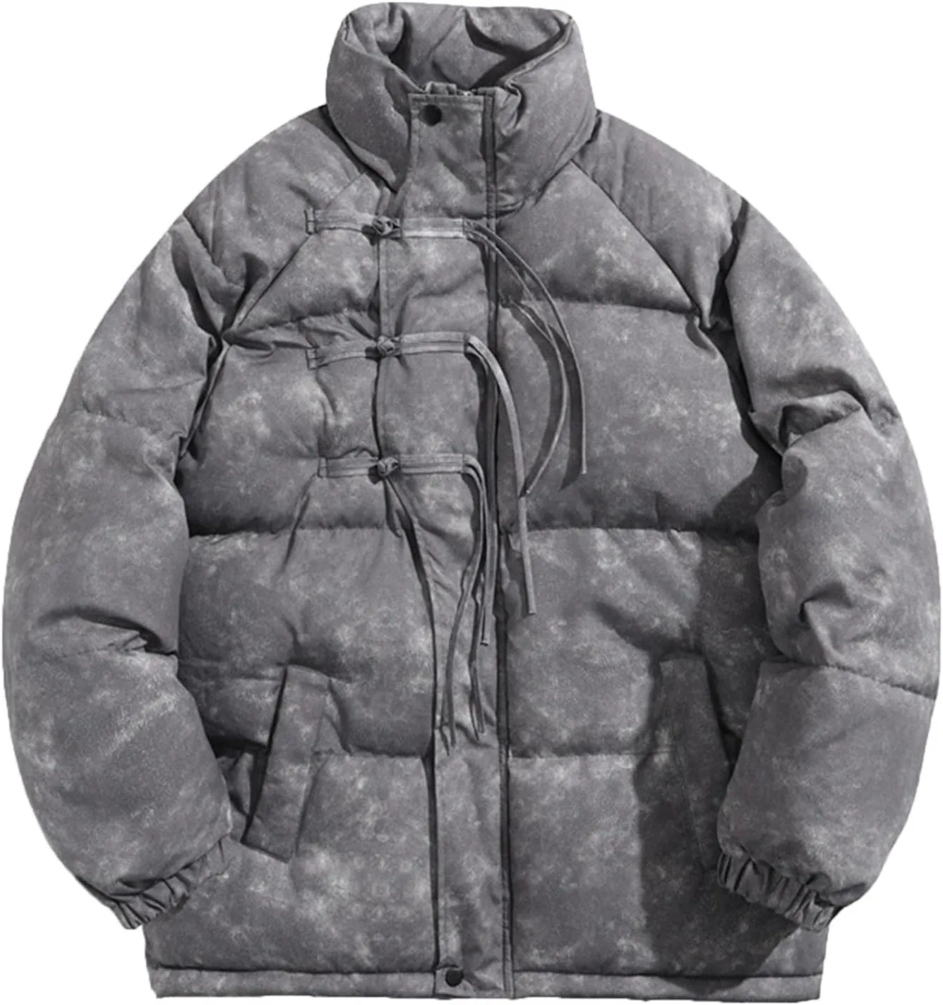 Men's Parkas Thick Plush Warm Winter Casual Jacket Stand Collar Windbreaker Solid Color Outerwear Outdoor Jackets