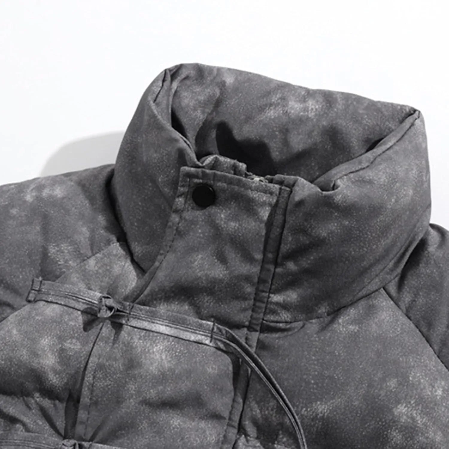 Men's Parkas Thick Plush Warm Winter Casual Jacket Stand Collar Windbreaker Solid Color Outerwear Outdoor Jackets