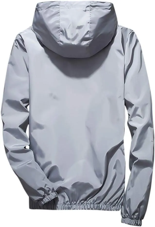 Men's Plus Size Jacket Rain Windbreaker Lightweight Shell Raincoat With Hood For Golf Hiking Travel, M-7XL