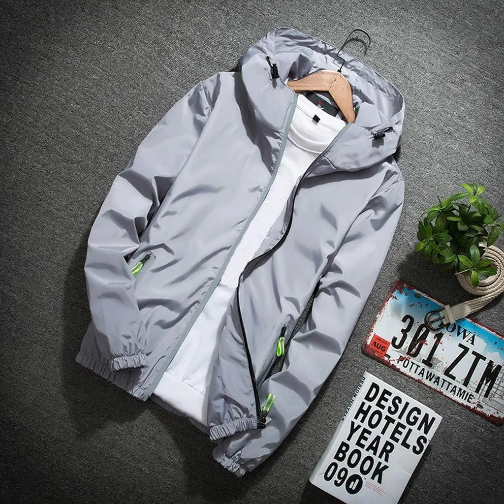 Men's Plus Size Jacket Rain Windbreaker Lightweight Shell Raincoat With Hood For Golf Hiking Travel, M-7XL