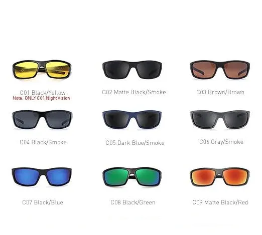 Men's Polarized Wrap Lens Sunglasses