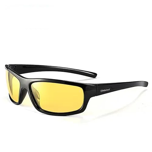 Men's Polarized Wrap Lens Sunglasses