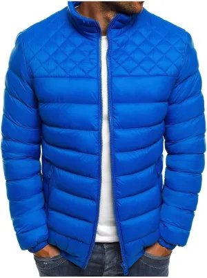 Men's Puffer Down Jacket Packable Lightweight Warm Winter Coats Quilted Padded Jacket Windproof Zip Up Outerwear