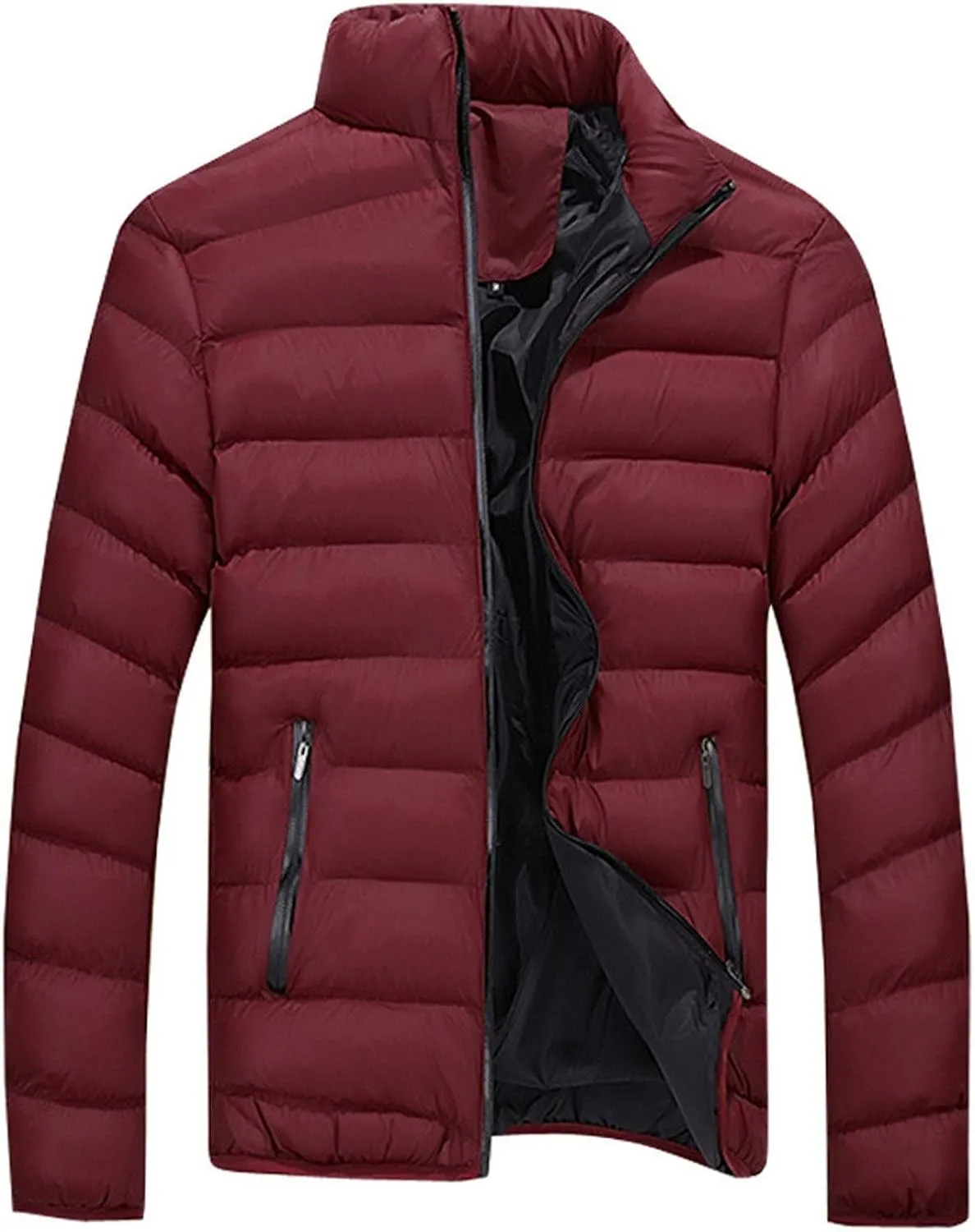 Mens Puffer Jackets Winter Lightweight Insulated Quilted Outwear Casual Soft Down Jacket For Men Winter Outfits