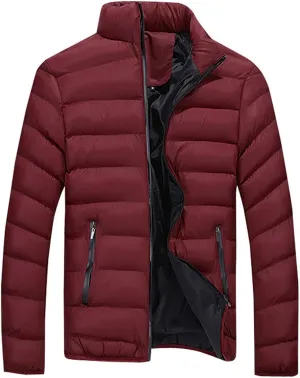 Mens Puffer Jackets Winter Lightweight Insulated Quilted Outwear Casual Soft Down Jacket For Men Winter Outfits