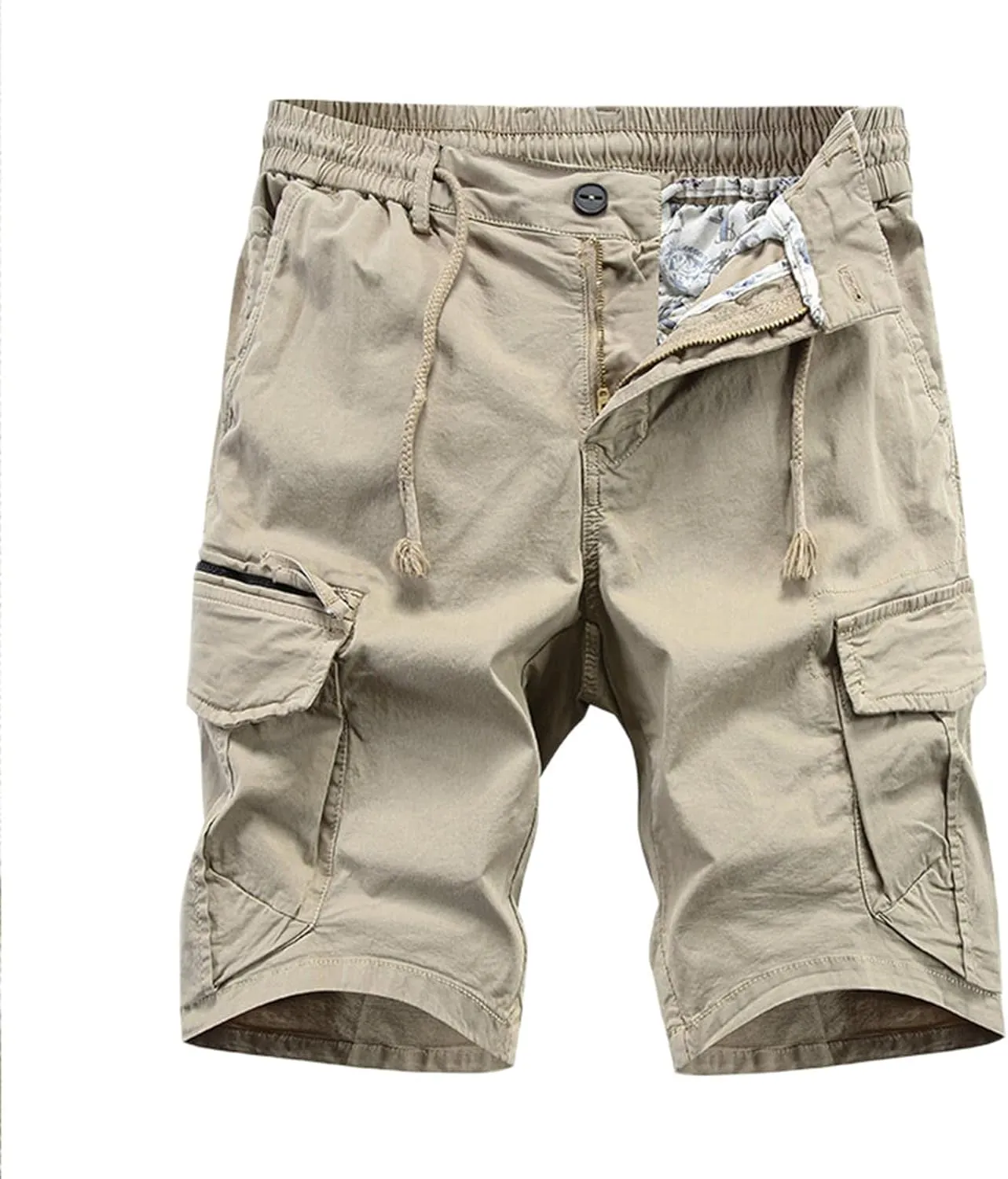 Mens Quick Dry Hiking Shorts Men's Cargo Casual Outdoor 4-Way Stretchy Lightweight Short with Multi Pockets(No Belt)