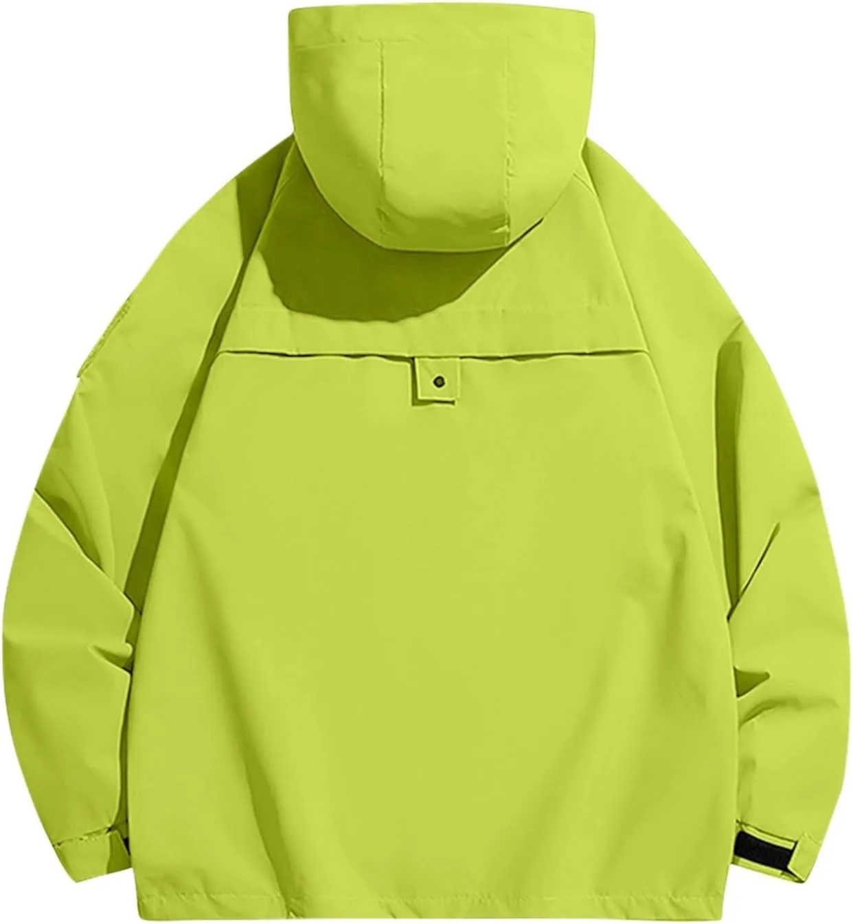 Mens Rain Jacket Drawstring Lightweight Waterproof Rain Coats Ponchos Sun Protective Outdoor Jacket with Hooded
