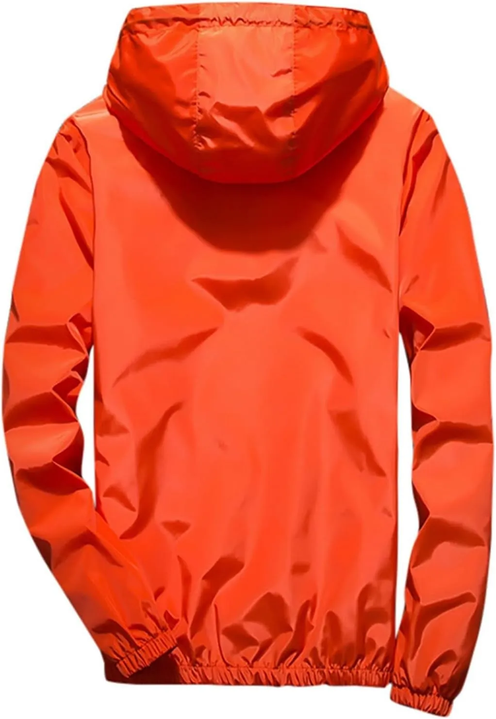 Mens Rain Jacket Waterproof Jackets Casual Zip Up Lightweight Hooded Raincoat with Hood for Daily Casual