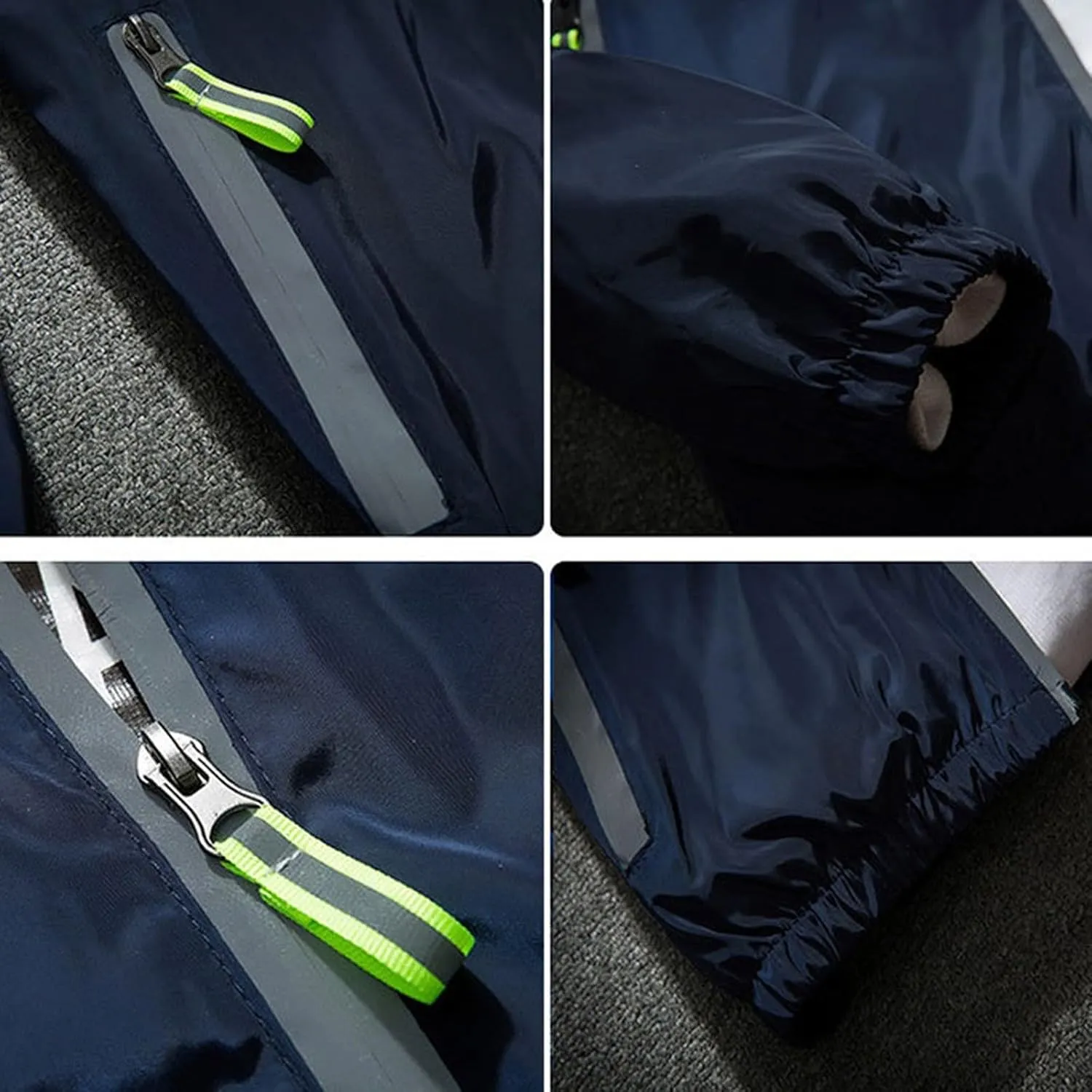 Mens Rain Jacket Waterproof Jackets Casual Zip Up Lightweight Hooded Raincoat with Hood for Daily Casual