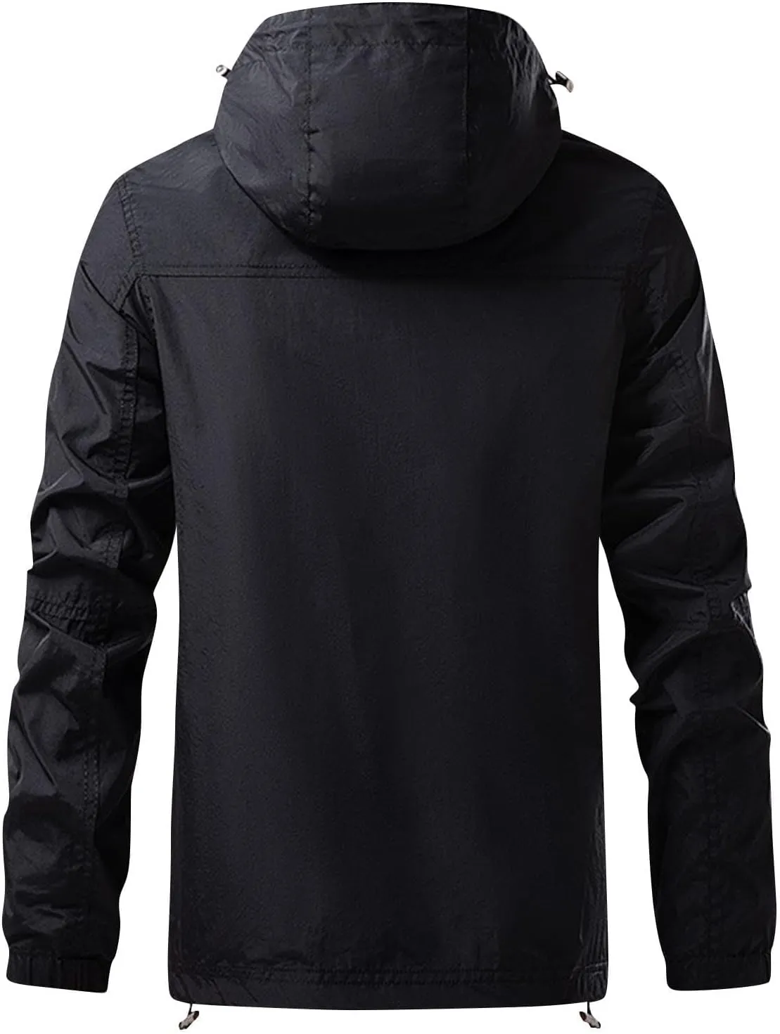 Men's Rain Jacket Waterproof Outdoor Packable Lightweight Shell Hooded Raincoat for Hiking Golf Travel Fishing
