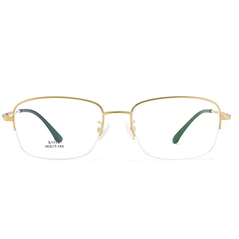 Men's Semi Rim IP Electroplated Titanium Alloy Frame Eyeglasses Zt1114