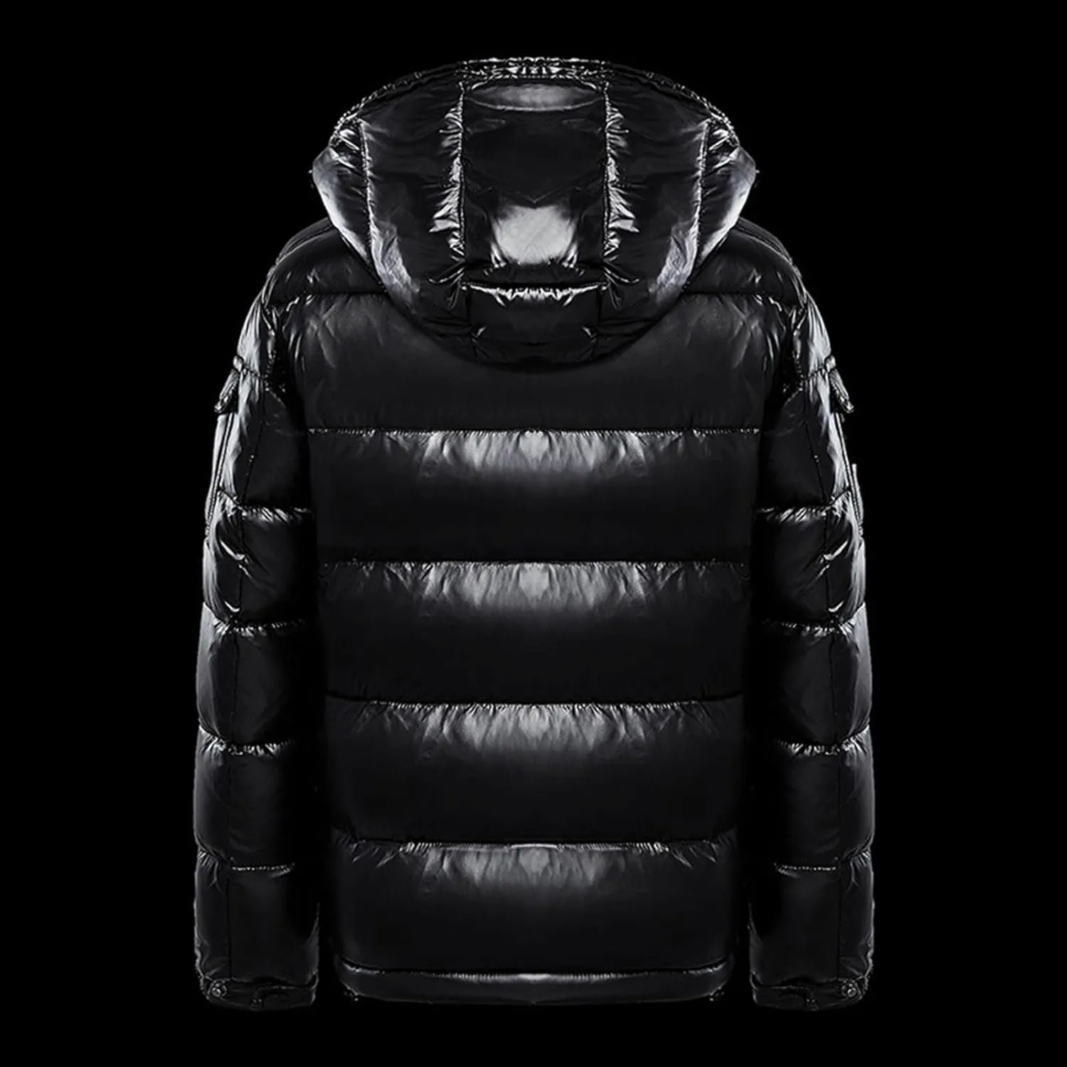 Mens Shiny Puffer Jackets Hooded Winter Warm Down Coats Waterproof Thicken Insulated Windproof Outwear with Pockets