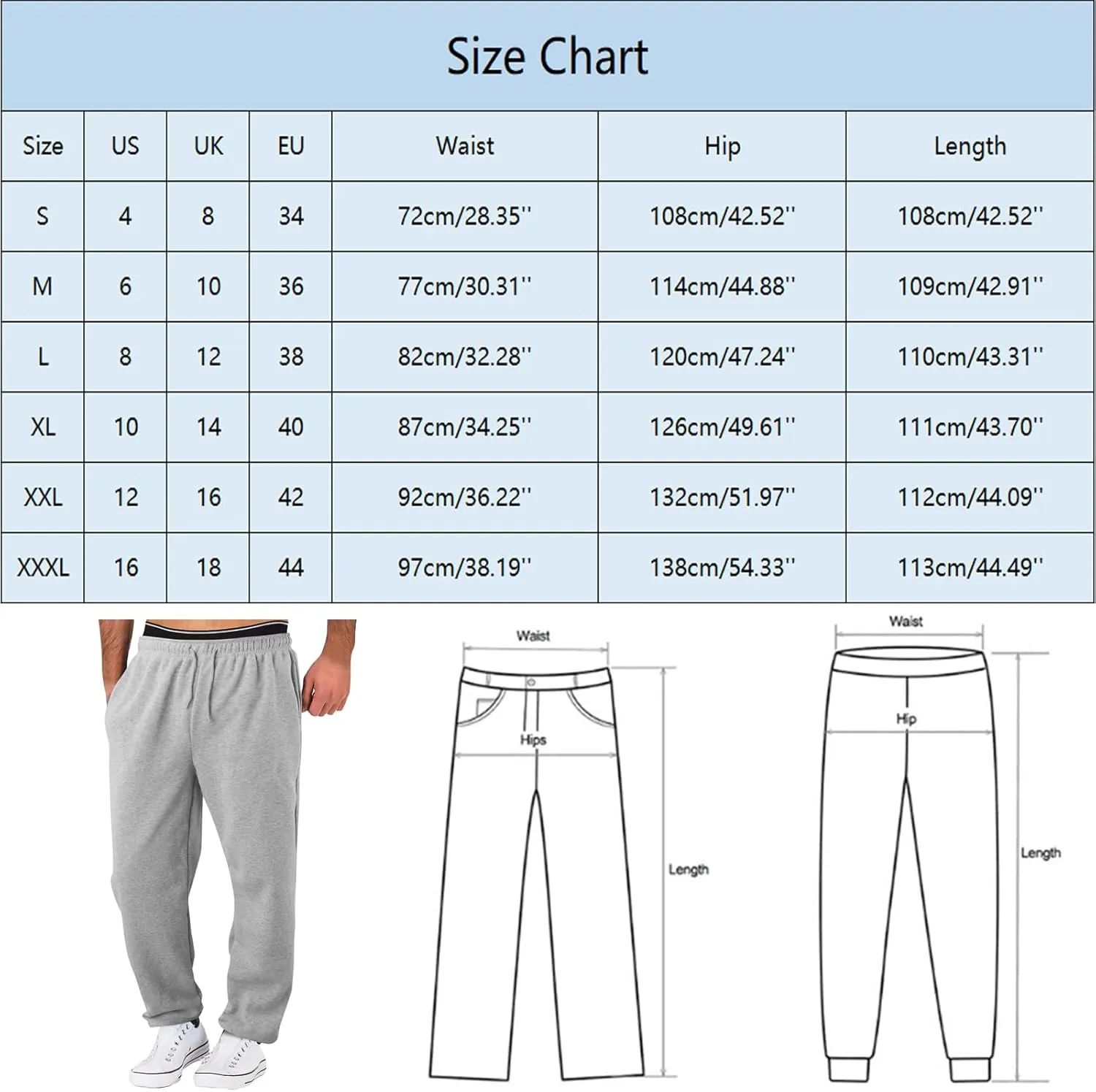 Mens Sweatpants with Pockets Lightweight Lace Up Workout Pants Fleece Lined Joggers Pants Casual Cotton Yoga Pants