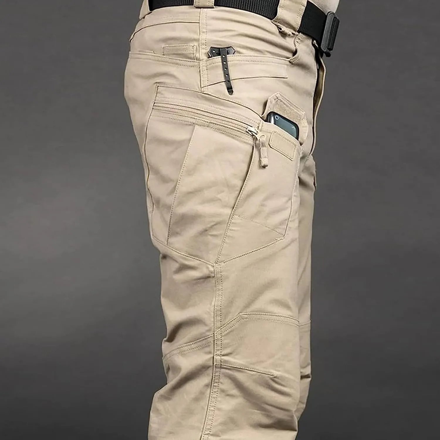 Men's Tactical Trousers Hiking Combat Pants Waterproof Ripstop Cargo Trousers with Multi-Pocket, Lightweight Outdoor Pants