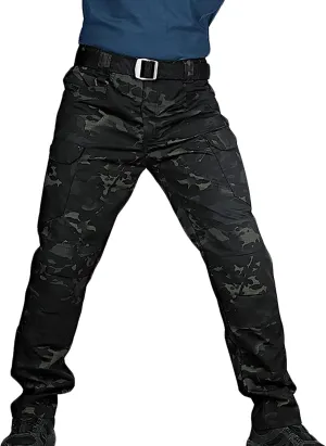 Men's Tactical Trousers Hiking Combat Pants Waterproof Ripstop Cargo Trousers with Multi-Pocket, Lightweight Outdoor Pants