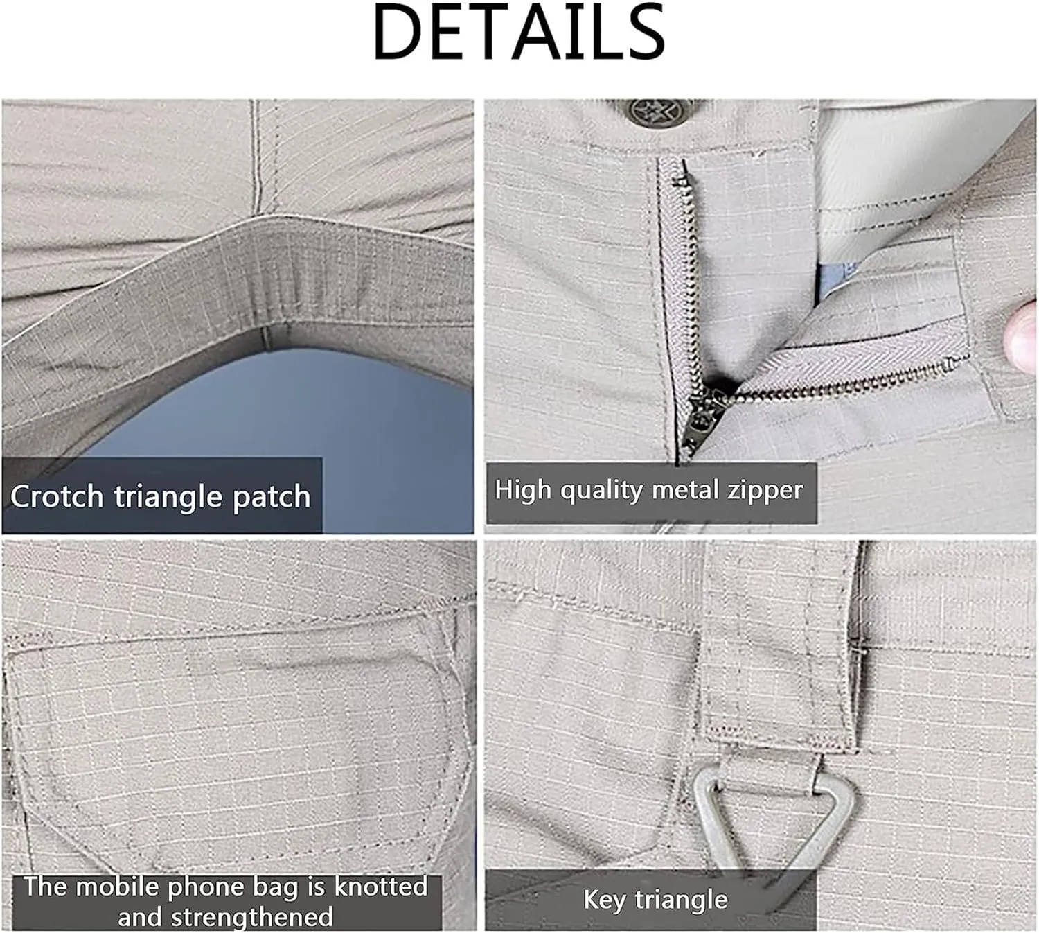 Men's Tactical Trousers Hiking Combat Pants Waterproof Ripstop Cargo Trousers with Multi-Pocket, Lightweight Outdoor Pants