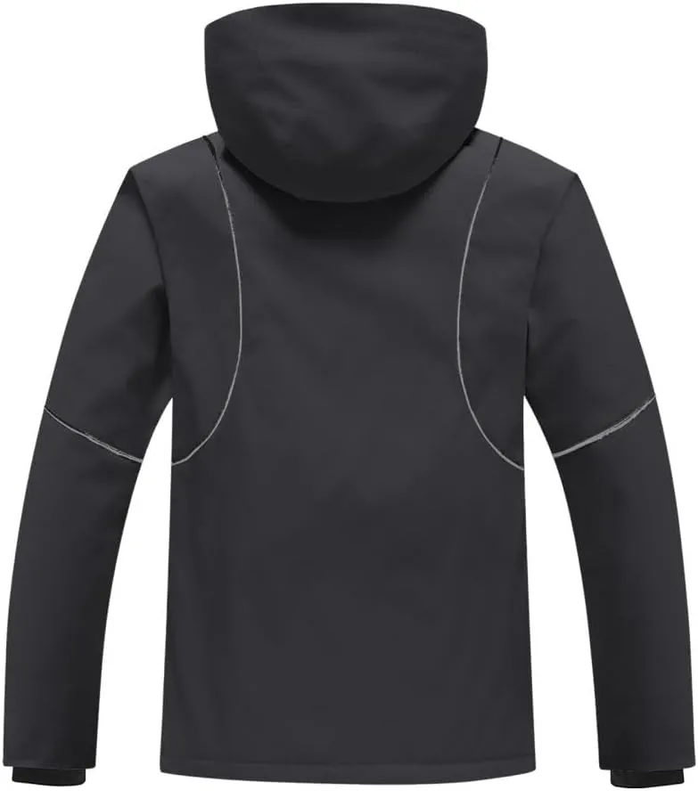 Mens Waterproof Raincoat Insulated Ski Jacket Winter Loose Hooded Snowboarding Jacket Outdoor Sport Snow Jacket