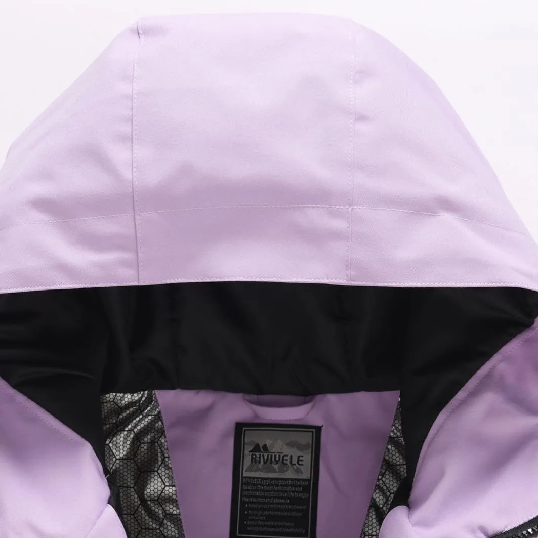 Mens Waterproof Raincoat Insulated Ski Jacket Winter Loose Hooded Snowboarding Jacket Outdoor Sport Snow Jacket