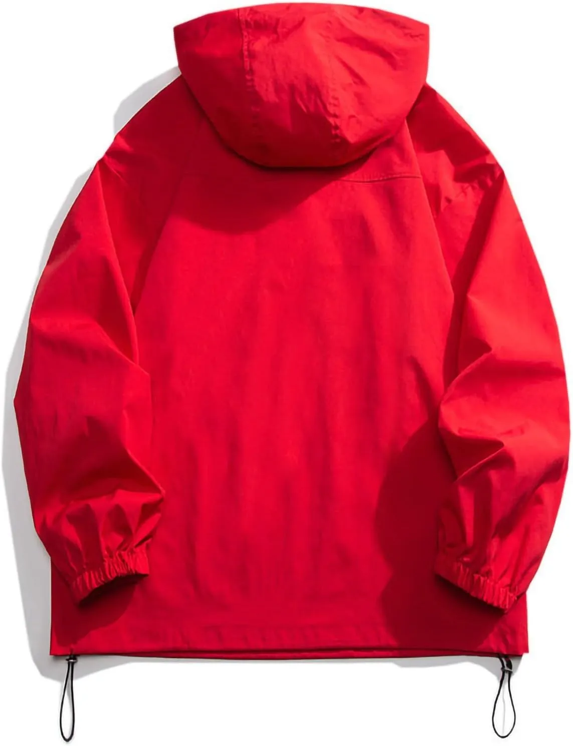 Mens Waterproof Shell Jacket Windbreaker Hooded Rain Coat for Outdoor Hiking Climbing Traveling Loose Outdoor Jackets